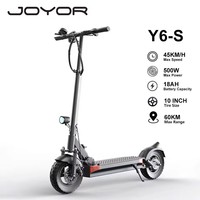 JOYOR Y6-S Foldable Electric Scooter 500W Motor 48V 18Ah Battery 25km/h Speed 60km Range 10'' Tires Adult E-Scooter
