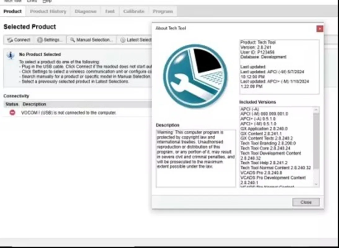2026 Newest Diagnostic Tool Vocom Advanced PTT Technology Techtool 2.8.241 ACPI +2024.1 UD EWD Truck Software +Techtool2.8.360