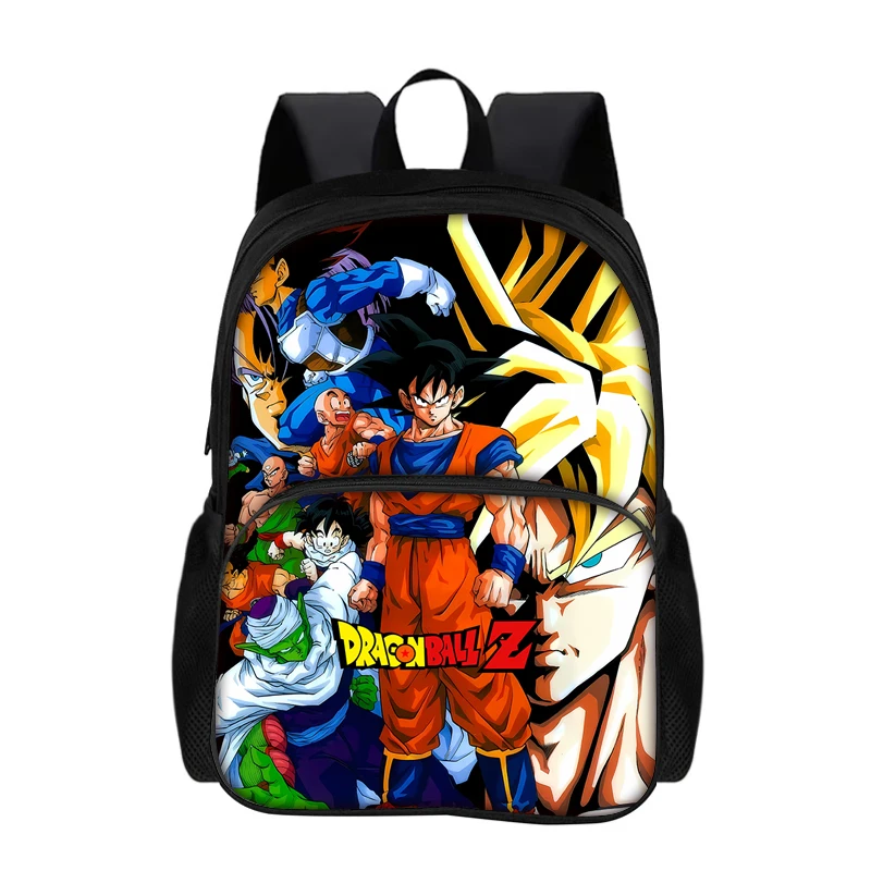 Mochila Dragon Ball con bolsillo frontal, mochilas escolares para estudiantes, mochila para niñas y niños, mochila de viaje Super Saiyan Goku