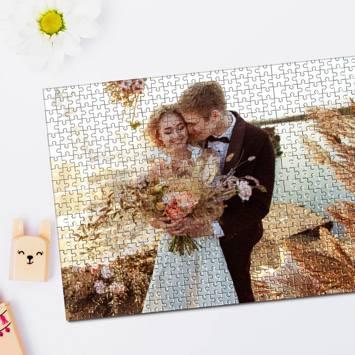 Creative Custom Photo Customized Picture Mosaic Personalized Photo Personalised Decompression Puzzles  for marriage  wedding image 3