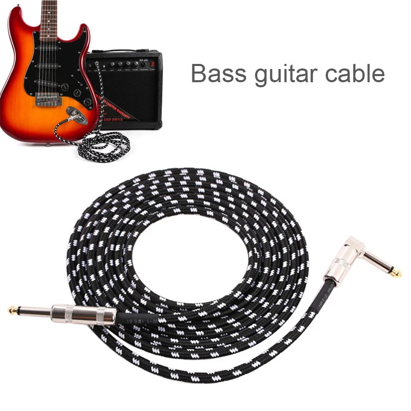 

Electric Guitar Cable Wire Cord 3M 6M No Noise Shielded Bass Cable Braided Coat for Guitar Amplifier Effect Pedals