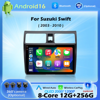 Wireless CarPlay Android16 System Car Radio Multimedia for Suzuki Swift 2003 - 2010 Navigation GPS DSP 4G WIFI 9inch QLED Screen
