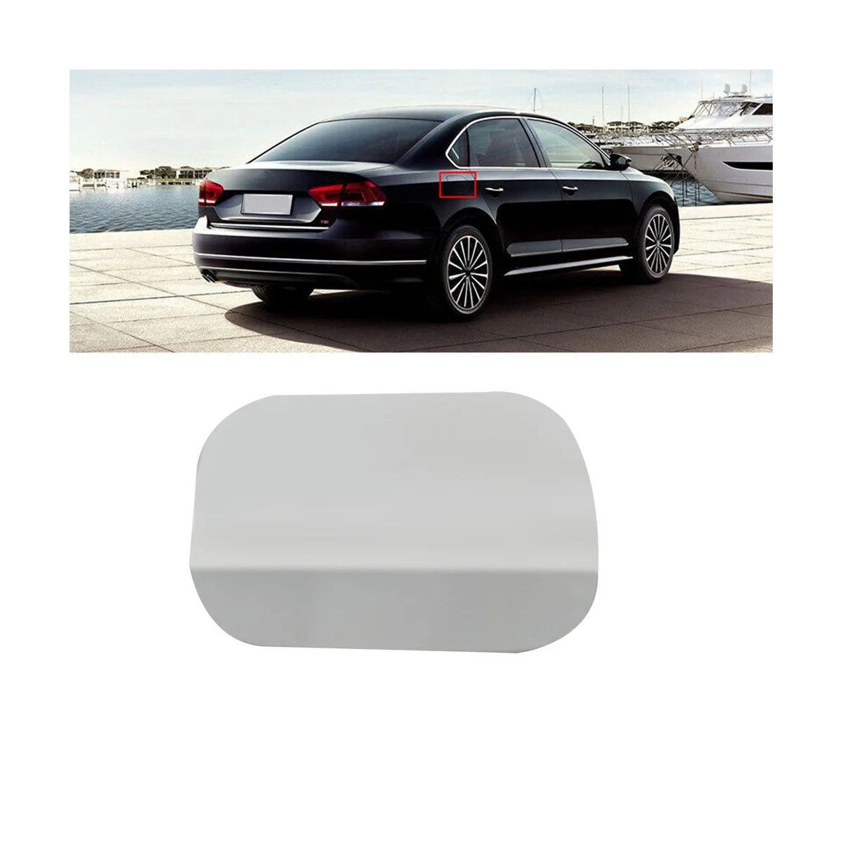 Car Fuel Filler Caps Decorative Shell 561809857 for VW Passat 2011-2018 Lid Gas Tank Door Trim Cover 561-809-857-EGRU,B