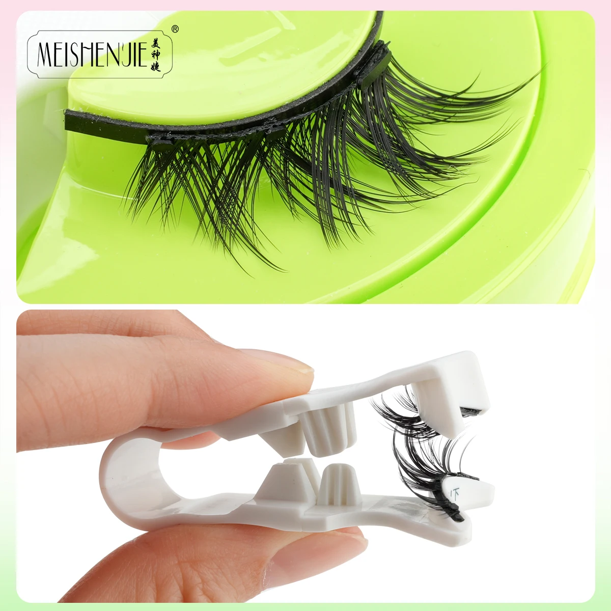 1 par de cílios magnéticos sem necessidade de cola natural longo anime macio reutilizável cílios magnéticos com pinça ferramentas de maquiagem mangá cílios