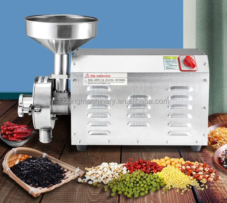 Stainless Steel Grain Flour Milling Machine/Mini Chilli Powder Making Machine/Commercial Dry Food Pepper Mill Grinder Machine