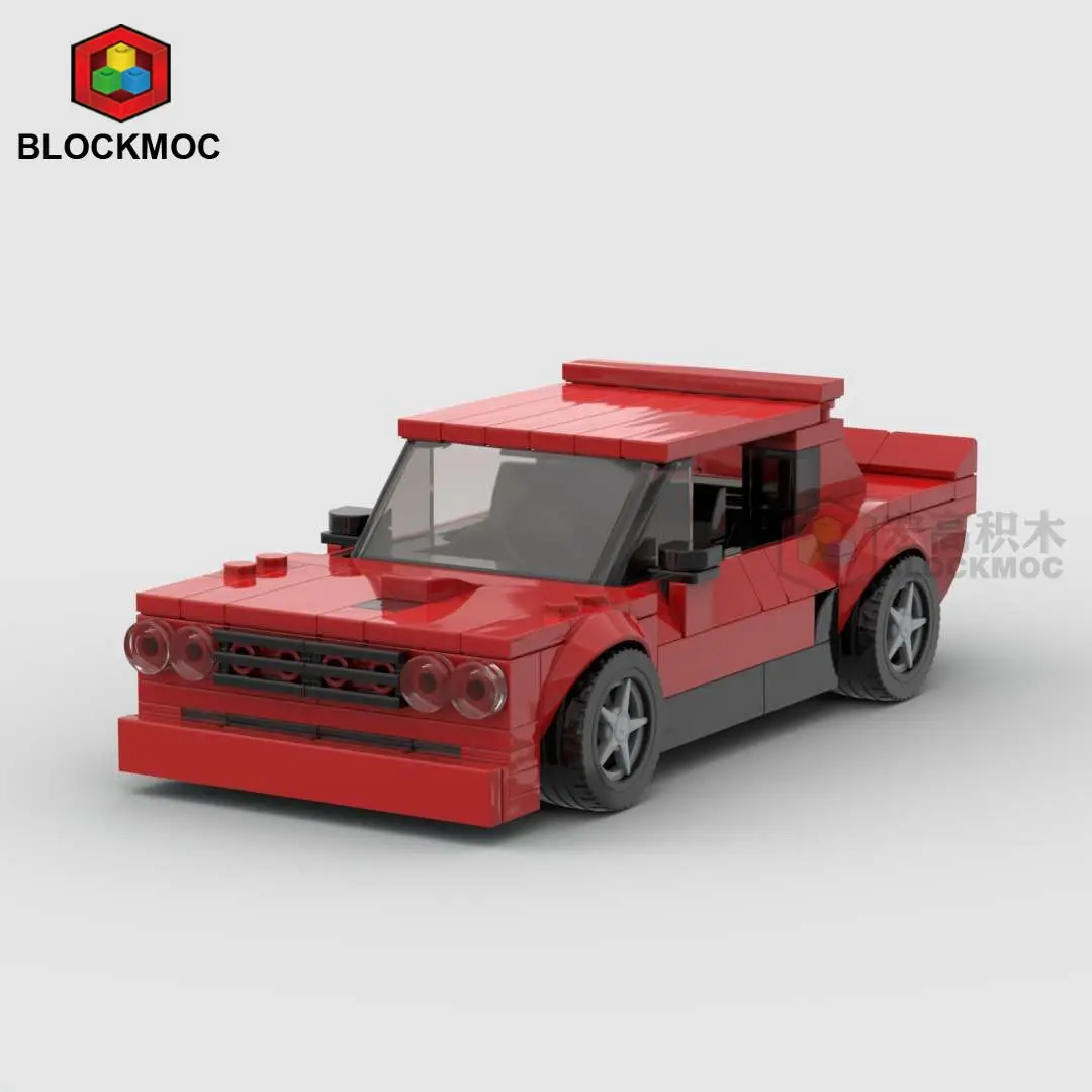 MOC Brick Abarthed 131 Rally Racing Sports Car Technical Vehicle Speed Champion Building Blocks Garage Toys for Boys Gifts