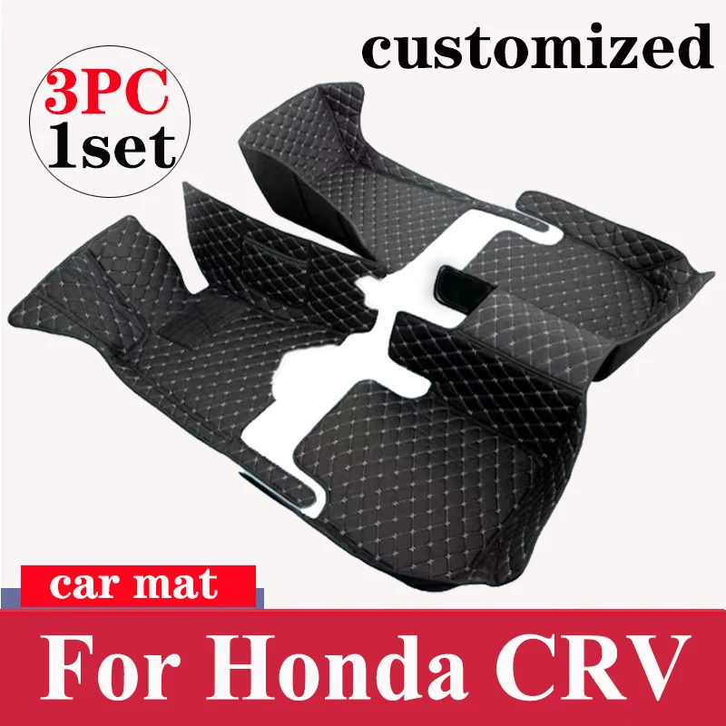 

Car Floor Mats For Honda CRV 2007 2008 2009 2010 2011 Custom Foot Pads Automobile Carpet Cover interior accessories