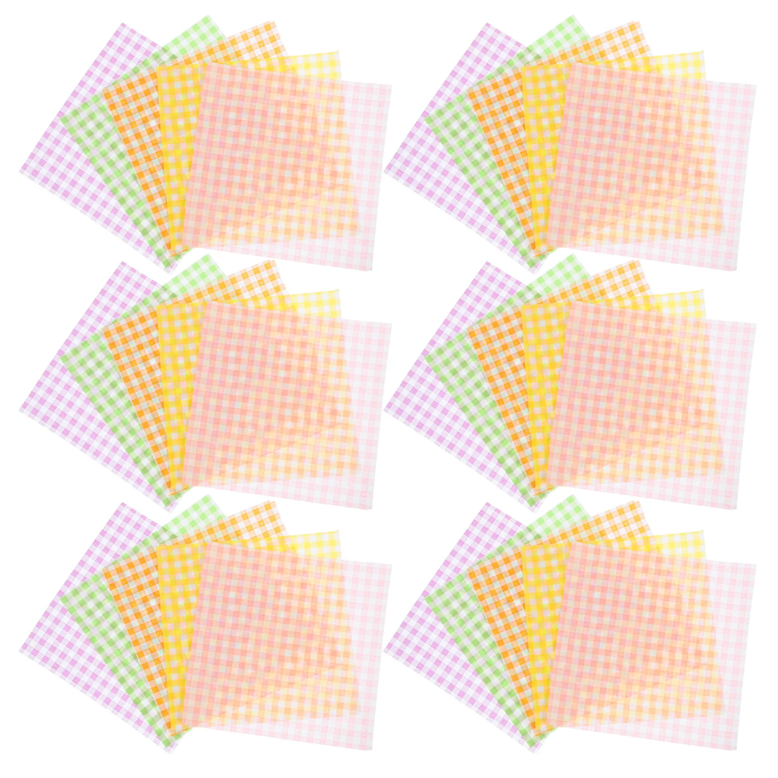 

100Pcs Colorful Baking Liners for Cakes Greaseproof Paper Sheets Non-Stick Oil Resistant Basket Liners Food