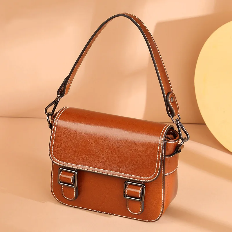 

Leather bag women's 2024 new European and American fashion atmosphere women's shoulder messenger bag AliExpress wish source