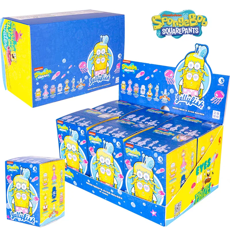 

Miniso 2025 Genuine Spongebob Beating Jellyfish Series Trendy Toy Blind Box Figure Patty Big Star Octopus Ornament Birthday Gift