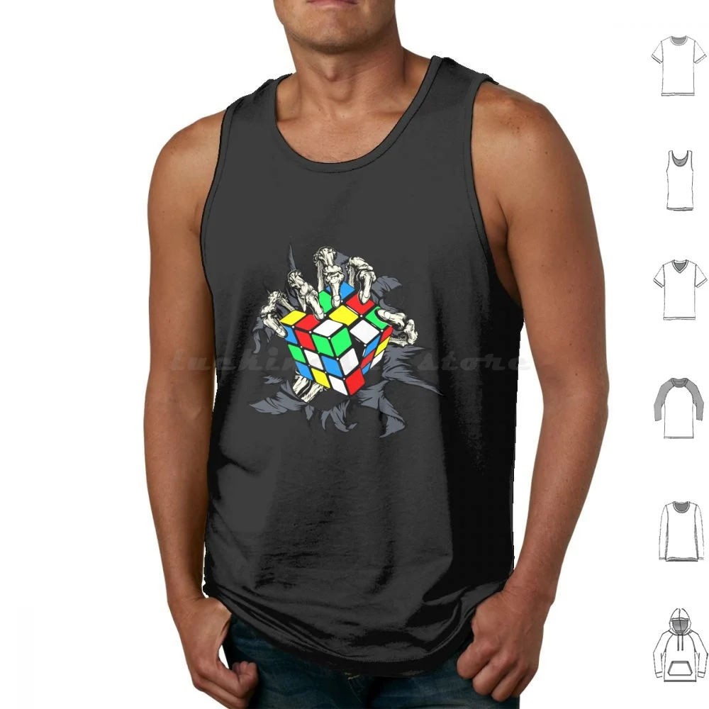 Speedcubing Funny Tank Tops Vest Sleeveless Cubing Cuber Speedcuber Speedcubing Cube Oll 3X3 Speedsolving Mcescher Speedcube