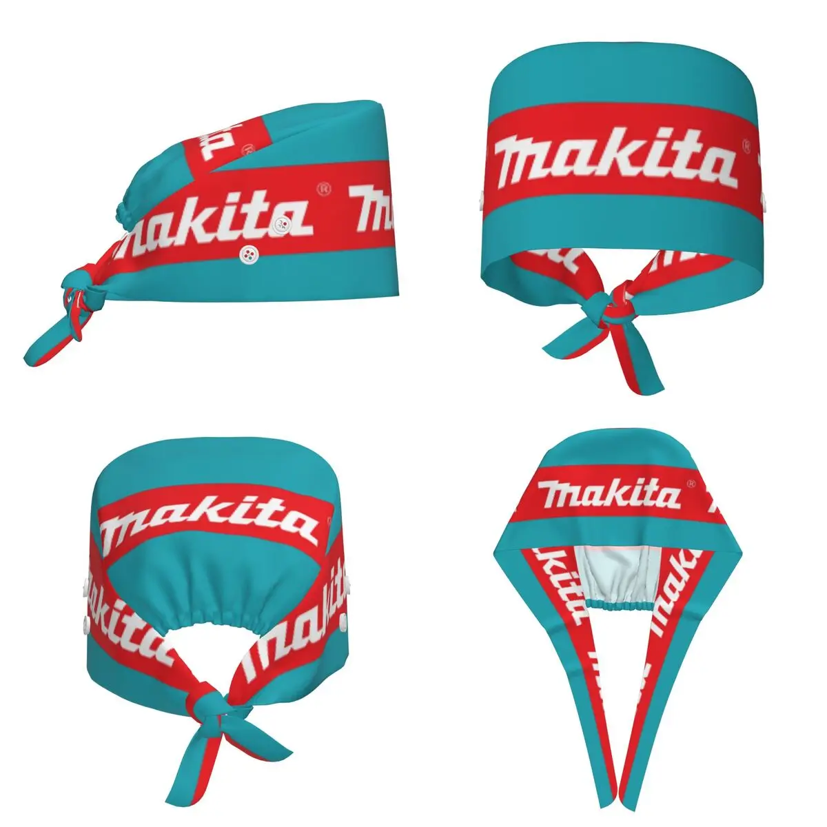 Makitas Scrub Hat Doctor Working Surgical Cap Unisex Adjustable Nursing Caps for Dentist