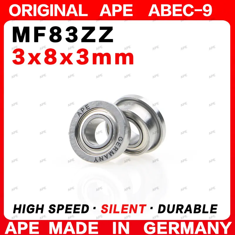 5-20Pcs Germany APE ABEC-9 MF83ZZ Bearing 3x8x3mm MF83 Z -2Z RS Precision High-Speed Flange Bearings