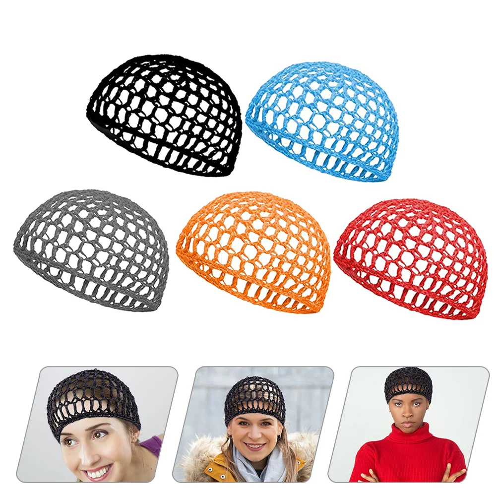 

5 Pcs Handmade Mesh Hairnet Towels for Women Hairnets Bun Bonnet Bridal Accessories Crochet Miss