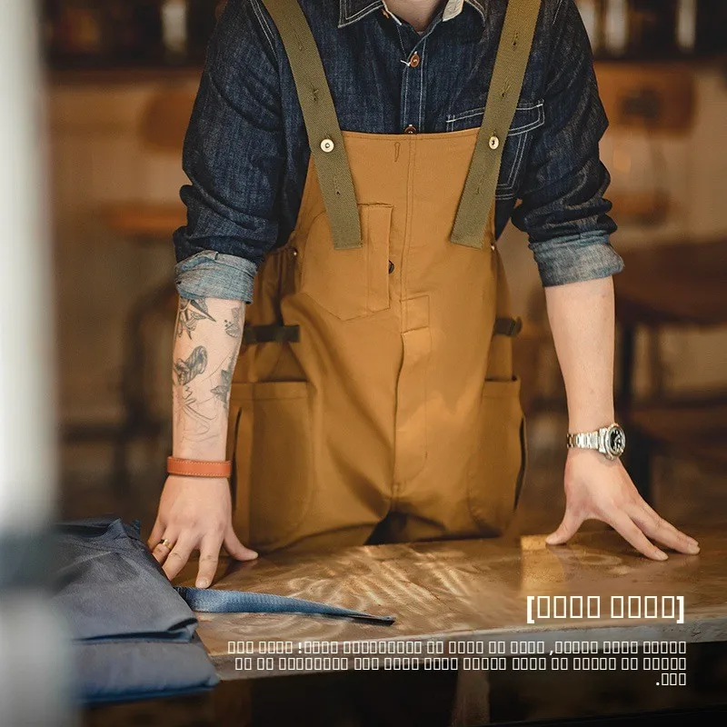 

Рабочие брюки Maden в американском ретро-стиле, свободные, прямого кроя, повседневные, длинные, мужские, цвета хаки, для весенне-осеннего сезона