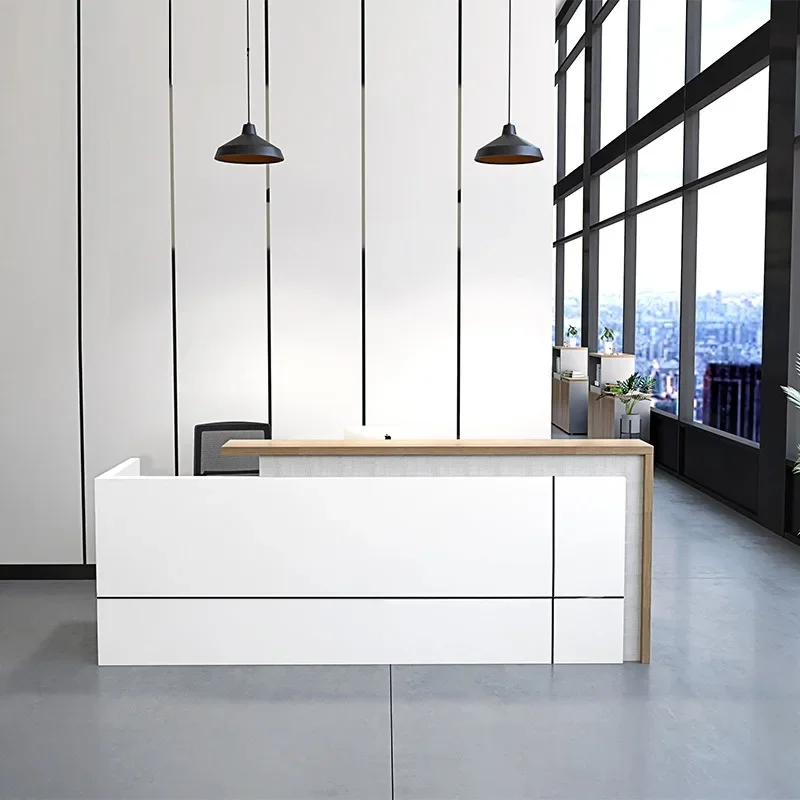 Front desk wholesale furniture company fashion reception desk simple modern checkout page welcome front cabinet atmosphere infor
