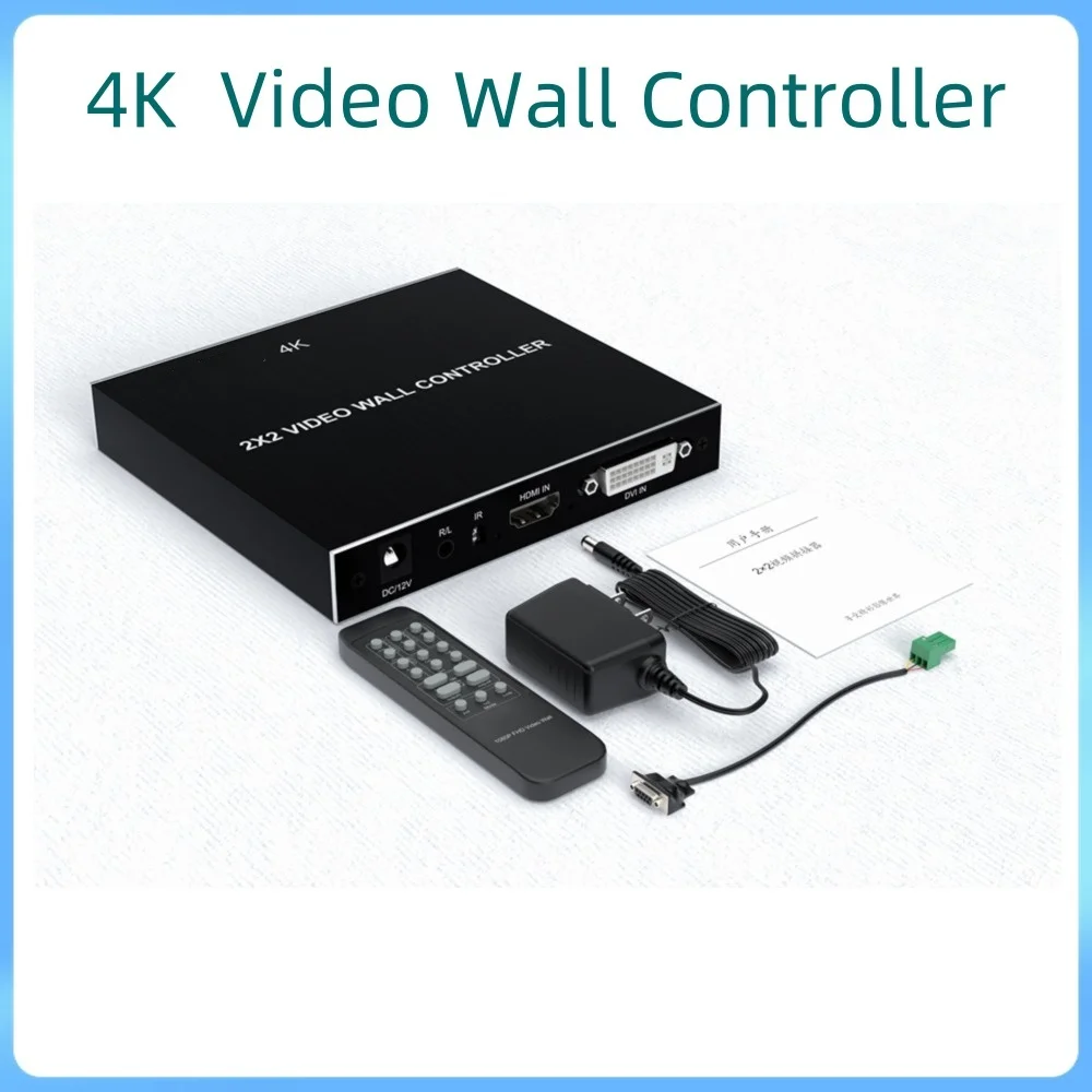 

2x2 4K US Video Wall Controller TV Splicing Box 1x2 1x3 1x4 2x1 3x1 4x1 HD DVI Switch 4 Screen Splicer Processor