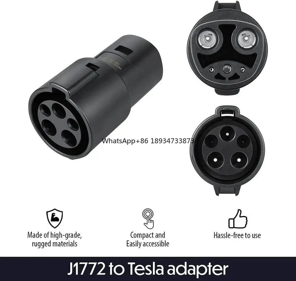 Ccs gbt ev car charging chademo dc type 2  type 1  gbt j1772 to tesla adapter