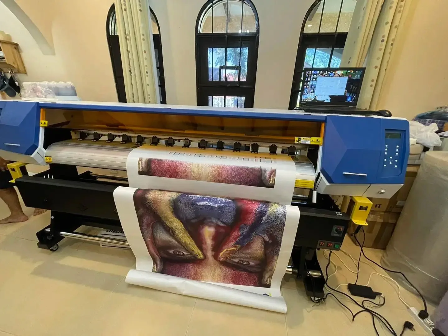 1.8m Digital Eco Solvent Printer Single Head Tarpaulin Printer Advertising Sticker Printing Machine XP600 Inkjet Printer