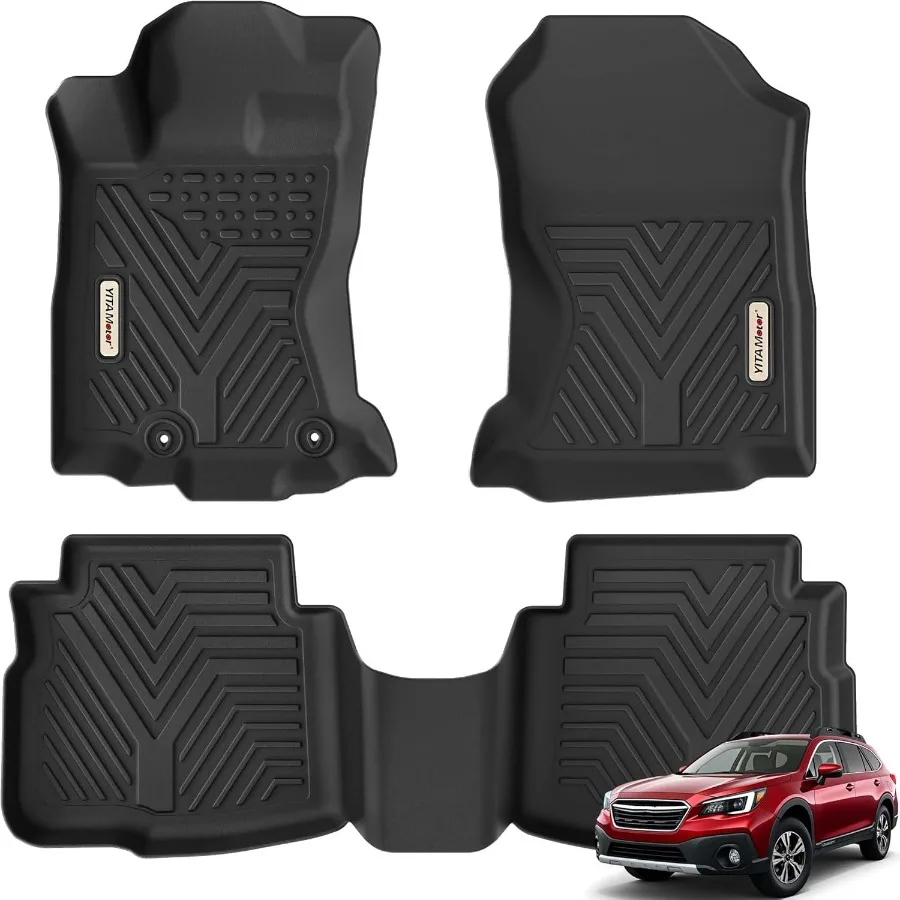 

Floor Mats Compatible with 20202025 Subaru Outback Legacy TPE AllWeather Guard Custom Fit Floor Liners Includes 1st 2nd Row Bla