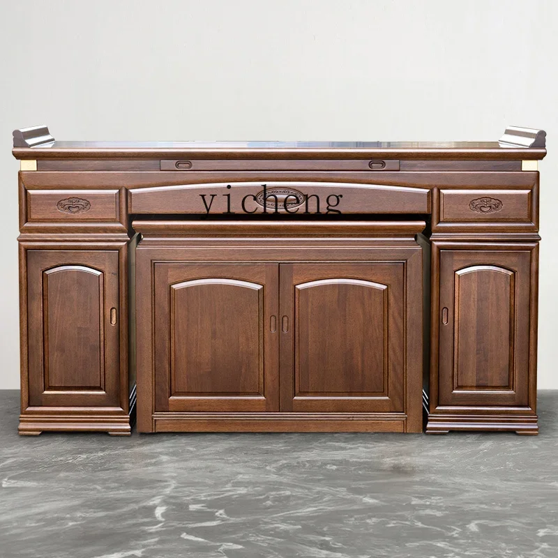 Solid Wood Altar Altar Household God of Wealth Incense Desk Buddha Hall Buddha Niche