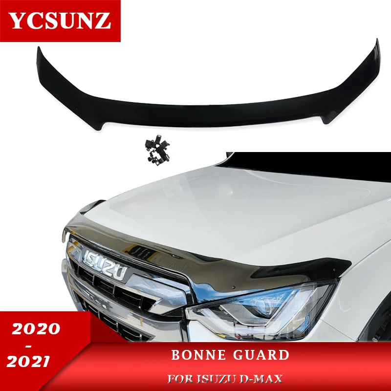 

Капот для Isuzu Dmax D-max 2020 2021 2022 дефлектор капота защита от насекомых тонированная защита пикап автомобиль аксессуары YCSUNZ