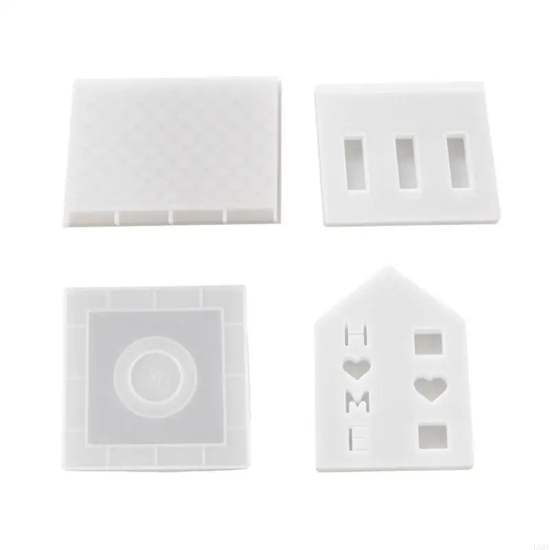 

Home House Holder Silicone Mold DIYs Cement Gypsum Clay Candlestick Resin Ornaments Molds Desk Decorations