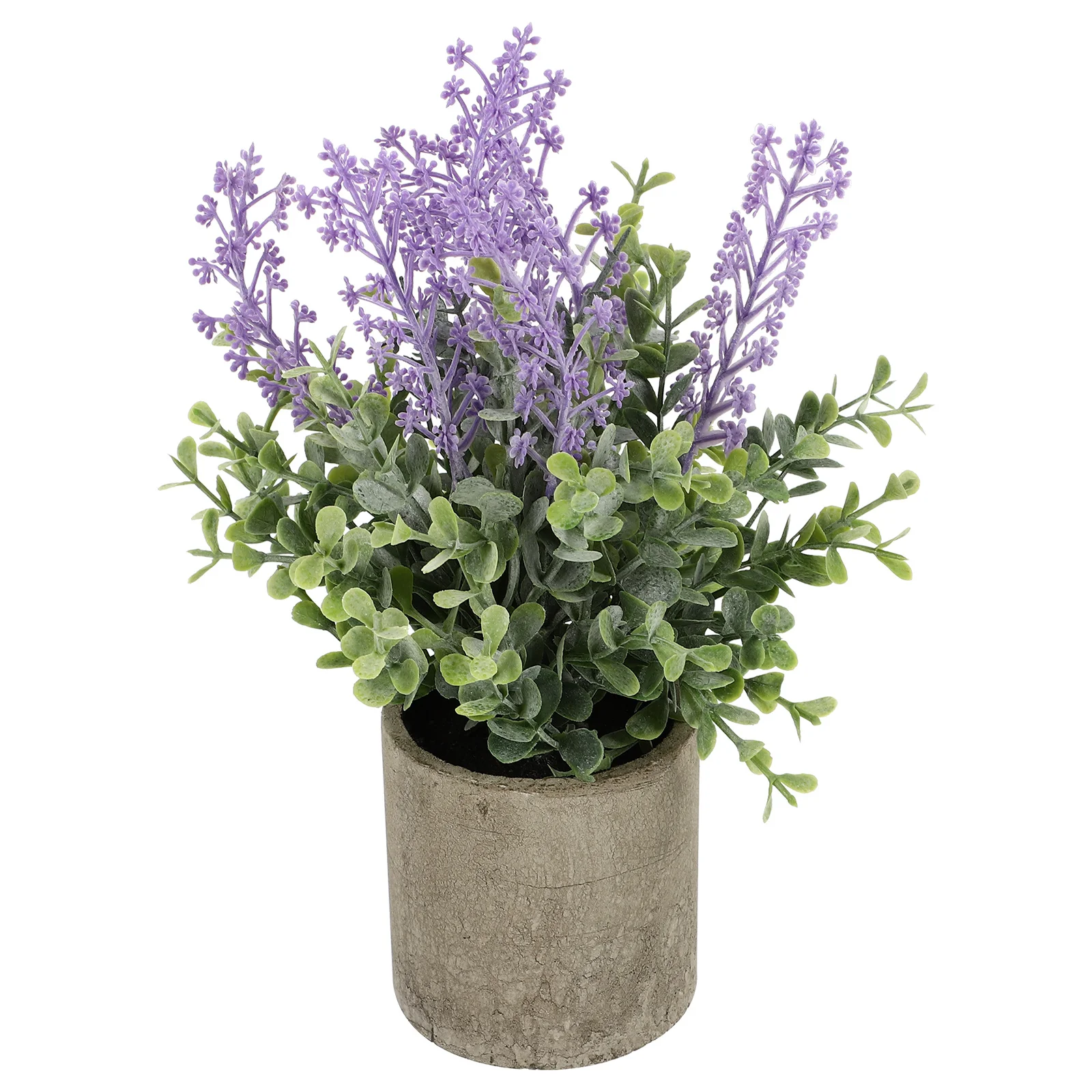 

Simulation Pulp Flower Pot Artificial Lavender Bonsai Realistic Desktop Plant Decor For Home Office Garden Fake Bonsai Adornment