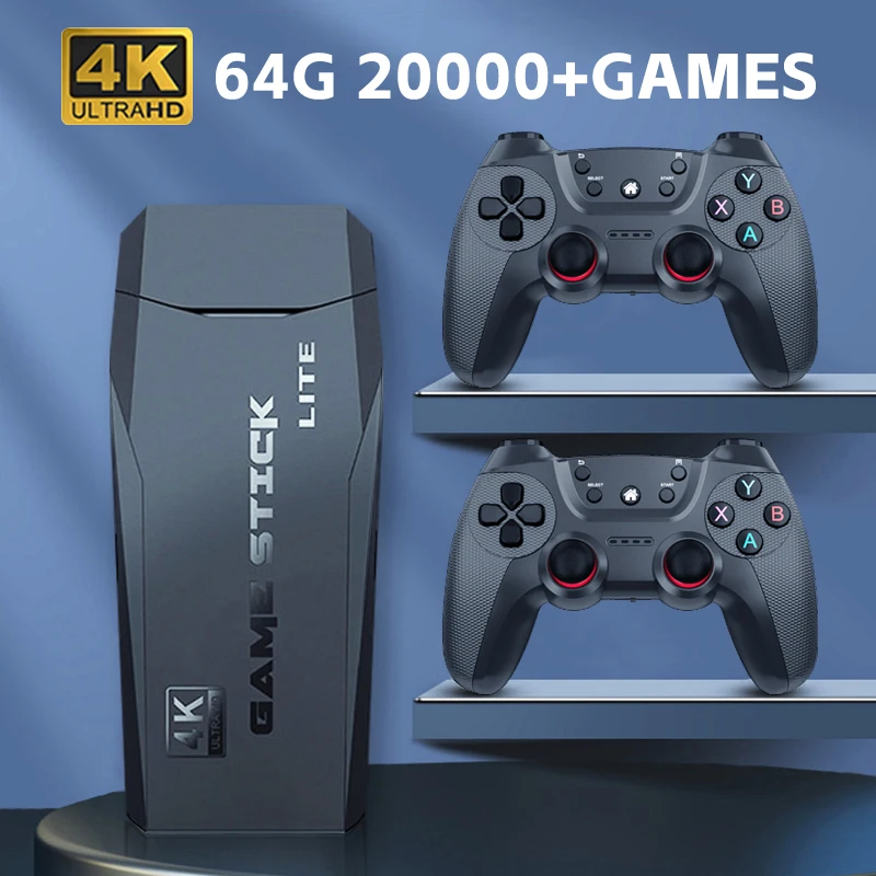 Console de jeu vidéo sans fil M8, manette uniquement 2x2.4G, anciers de jeu TV 4K Lite, rétro, déterminer le lecteur de jeu pour PS1, mise à niveau