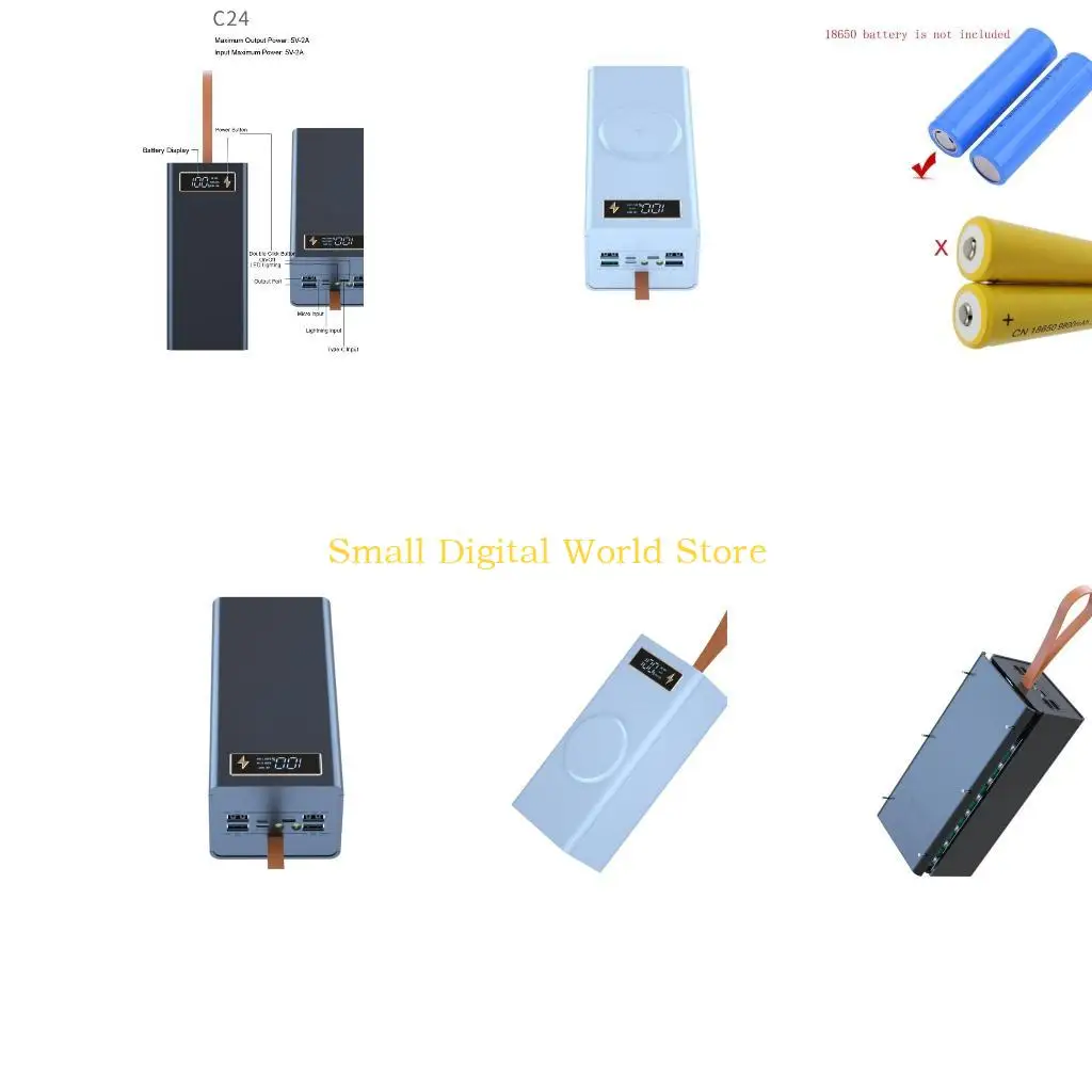 77UB DIY-Powerbank-Gehäuse mit 22,5-W-Schnellladetechnologie und digitalem Display