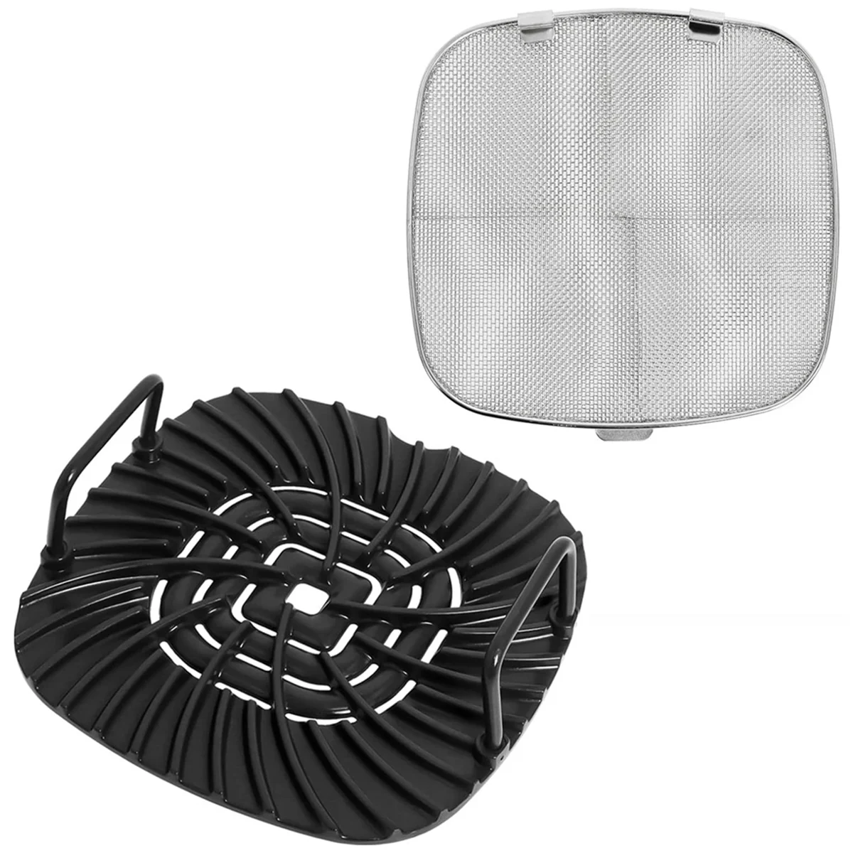 Protector contra salpicaduras A74X + rejilla para horno para accesorios de freidora de aire Ninja Foodi AG301, freidora de aire con parrilla 5 en 1 AG300,AG300C,AG301C,AG302