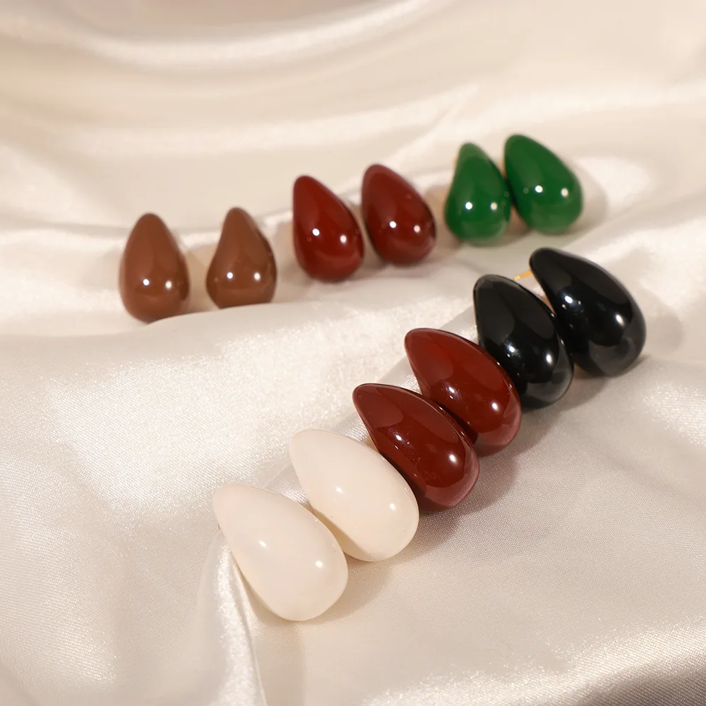 Drip Glaze Color Enamel Round Hollow Stereoscopic Ball Hoop Earrings 2024 Spring New Women Retro Party Earrings