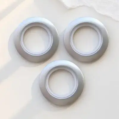 20pcs Curtain Rings Snap Fix Eyelet For Small Tab Curtains Iron Low Noise Drapery Rod Accessories Silver