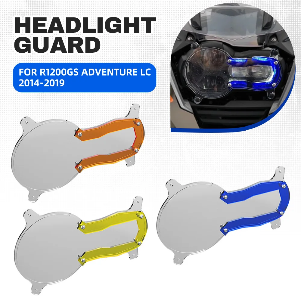 

Motorcycle Acrylic Glue sticker Headlight Protector Light Cover Protective Guard For BMW R1200GS R1200 GS Adventure LC 2013-2019