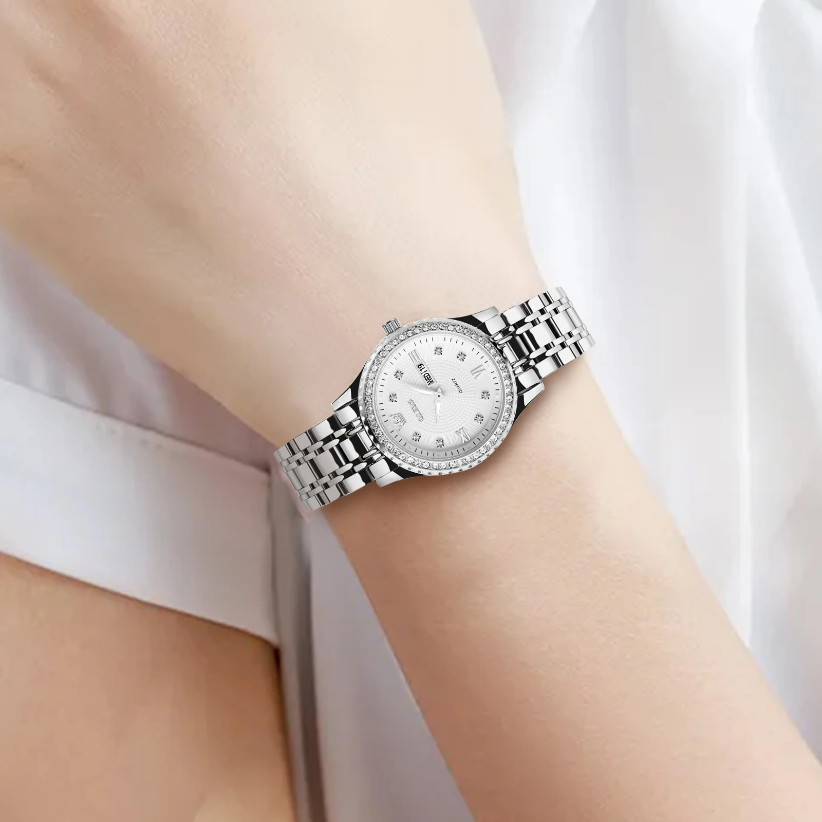 OLEVS Top Brand Luxury Quartz Watches For Women Stainless Steel Waterproof Fashion Elegant Ladies Wrist Watch Gift Reloj Mujer