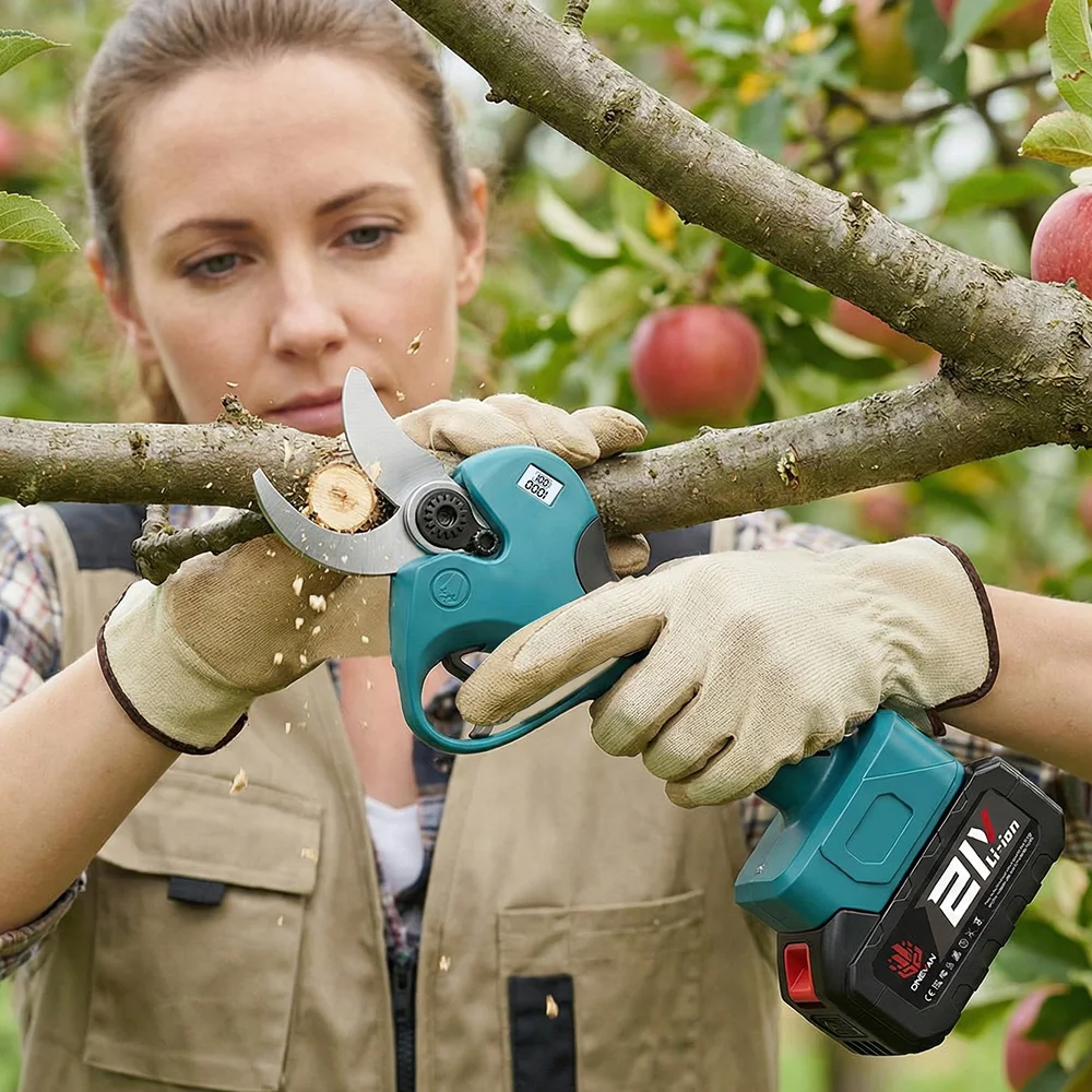 ONEVAN 45MM Brushless Telescoping Pole Electric Pruning Shear 2 IN 1 High Branch Garden Power Tool For 21V 18V Battery