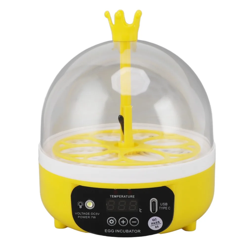 1 set ABS Mini Egg Incubator Humidity Control Auto Turning Poultry Hatching Machine Compact Design Low Noise