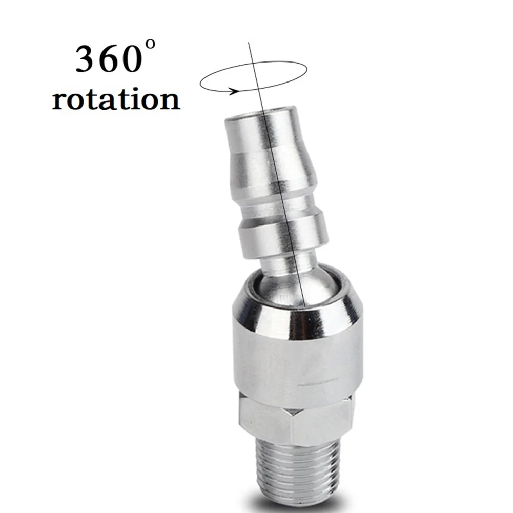 1PCS 1/4 Inch Pneumatic Quick Joint Male Air Line Fitting Hose Compressor Quick Release Connector For 360 Degree Rotary ﻿