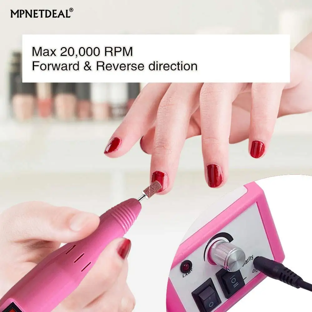 20000RPM Professional Nail Drill Machine Set Nail Files Drill Bits Gel Polish Remover Tools Low Noise Cutters Nail File Kit
