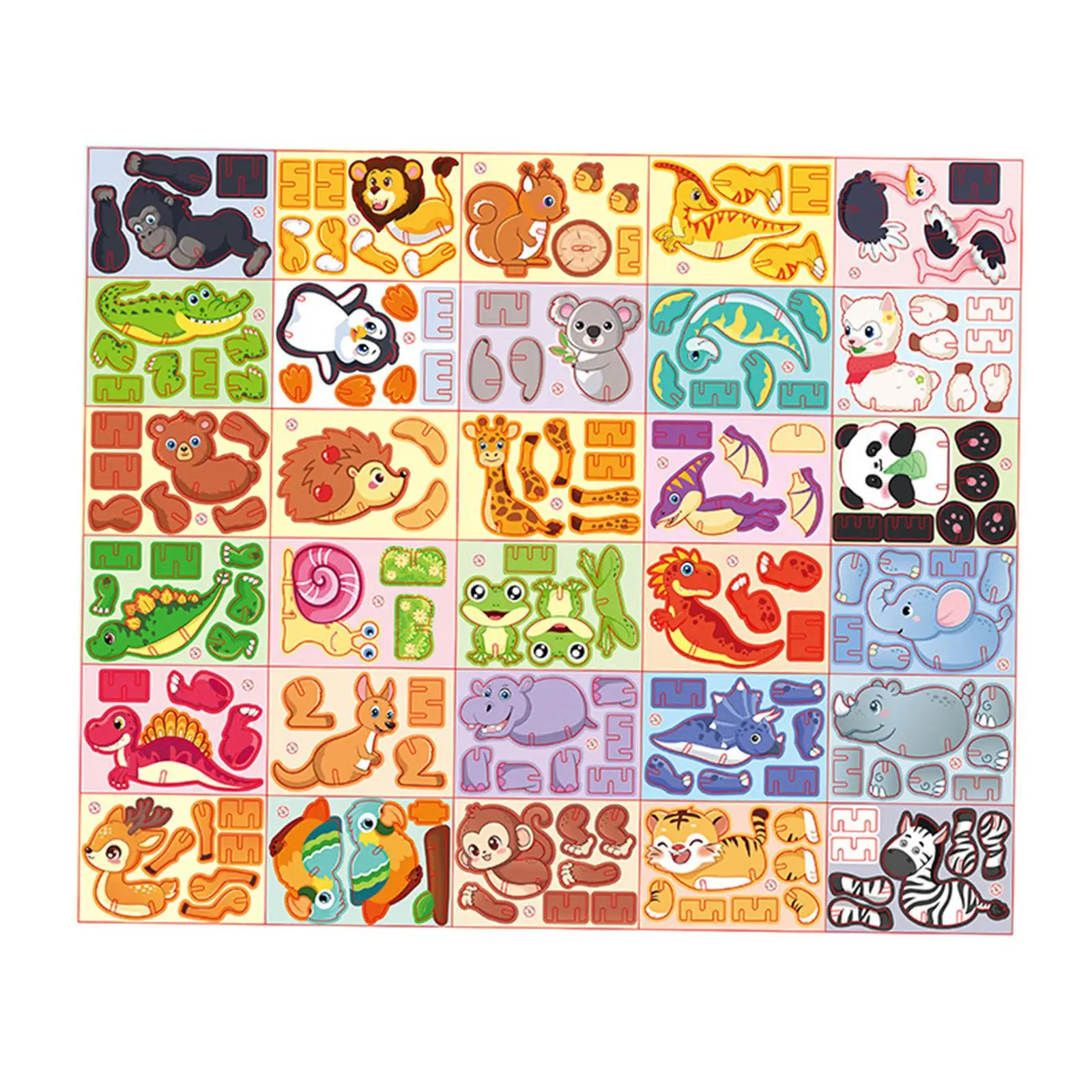 Jigsaws colorati Puzzle Fine Motor Skill Shape Matching Puzzle creatività immaginazione per bambini giocattoli per feste di età 3 4 5 anni