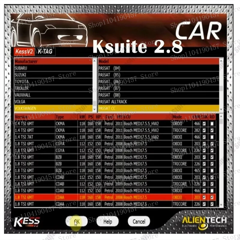 Unique Software - KESS Ksuite 2.80 & Ktag 2.25 for Kess V5.017 Vehicle ECU Programmer. Special Auto Tools Accessories for KESS 2