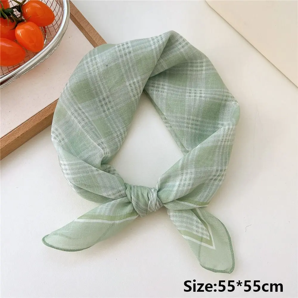 Fashion Cloth Headband Polka Dot Fresh Floral Small Square Scarf Pastoral Style Scarves Women