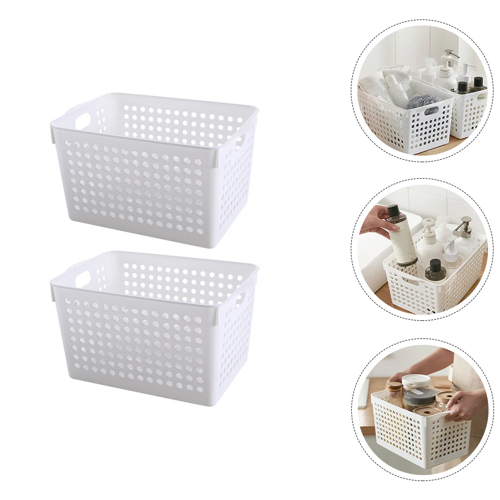 2 قطعة ملفات الوجبات الخفيفة تنظيم سلة صندوق تخزين من البلاستيك لمستحضرات التجميل النثرية المطبخ سطح المكتب حامل اللوازم المنزلية