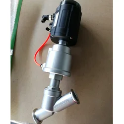 Smart positioner pneumatic control angle seat valve intelligent valve positionerand pneumatic Angle seat valve