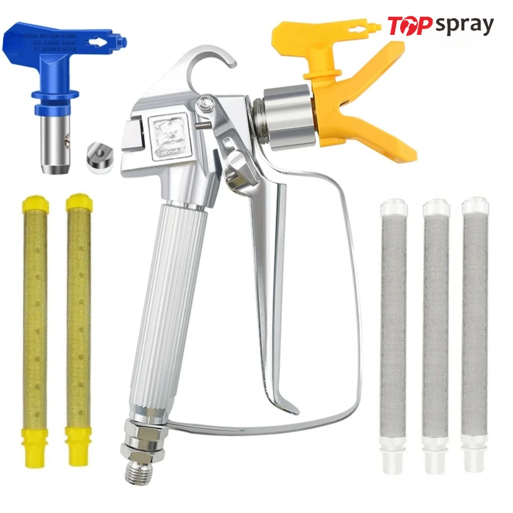 

3600PSI Airless Paint Spray Gun Kit with 517 Tips, Nozzle Guard and Sprayer Gun Filter for All Airless Paint Spraying Machines