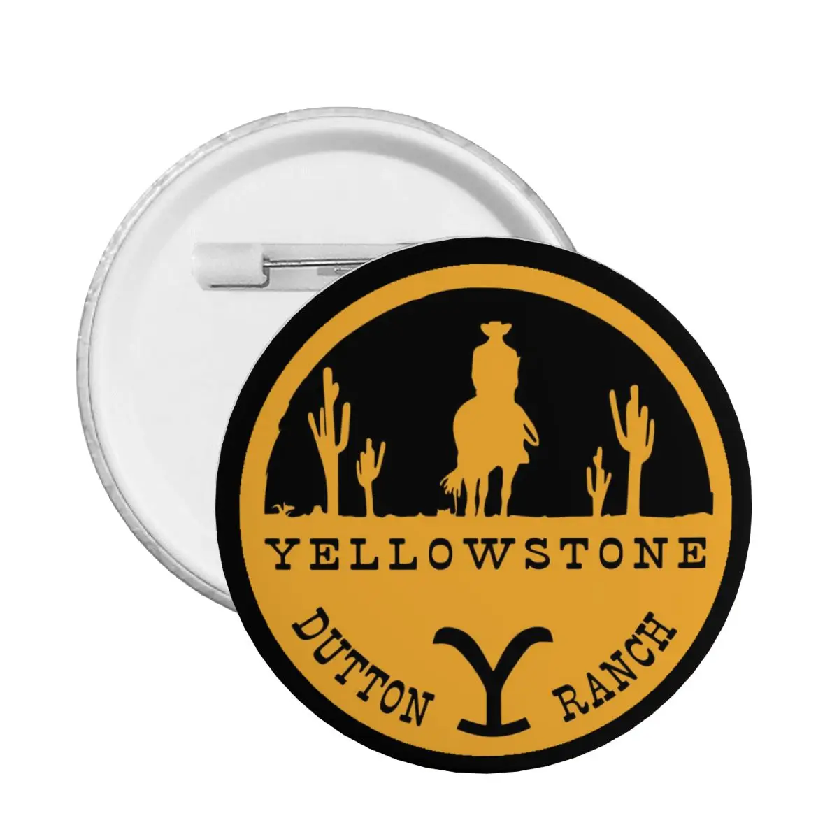 Custom Yellowstone Button Pin for Bags Dutton Ranch Montana Badges Brooch Pinback Gift