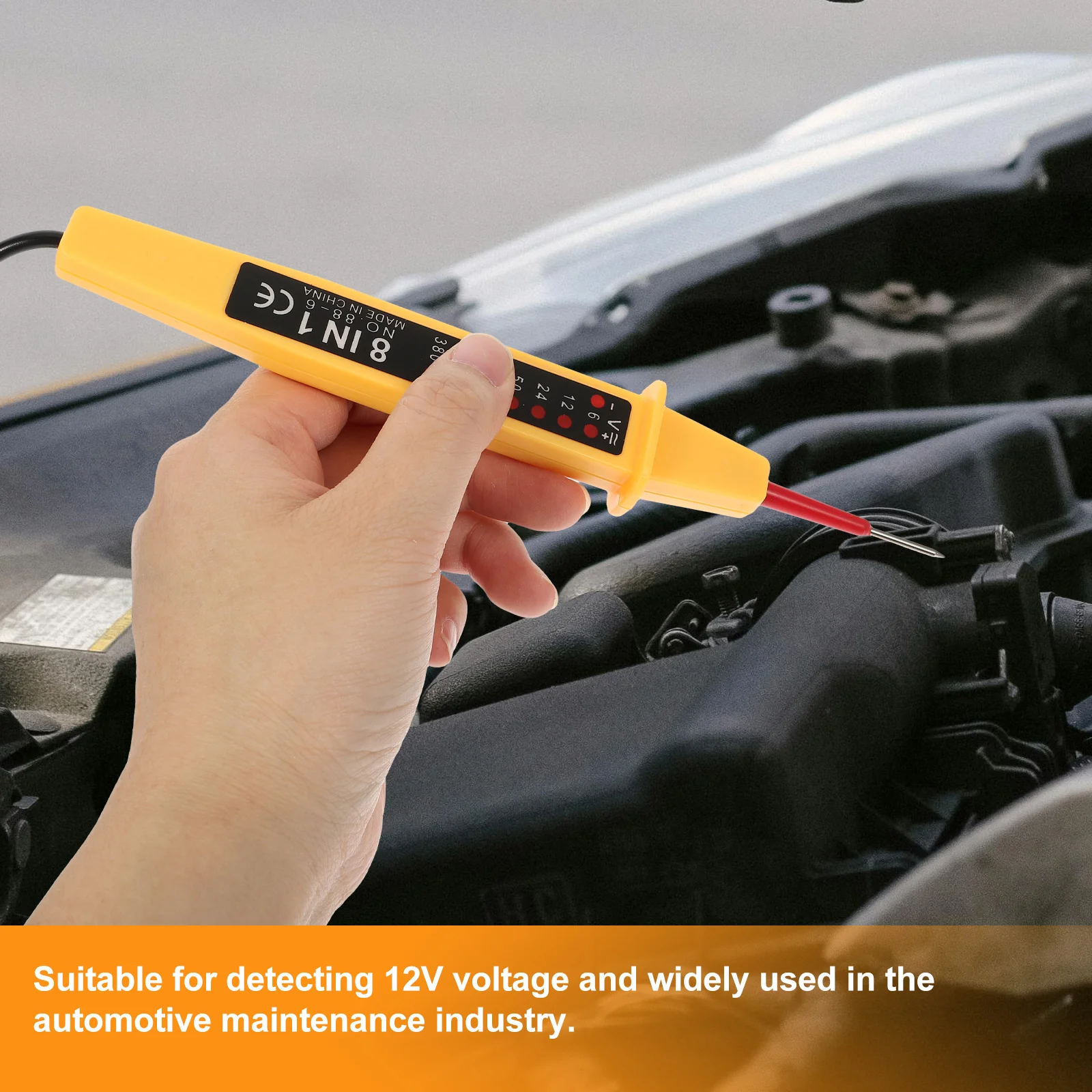 자동차 전압 테스터 헤비 듀티 차량 유지보수 도구 전압 테스트 장치 전기 자동차 테스터