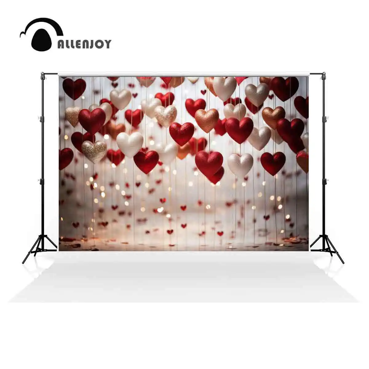 Allenjoy Valentine's Day Hang on to Your Hearts Backdrop