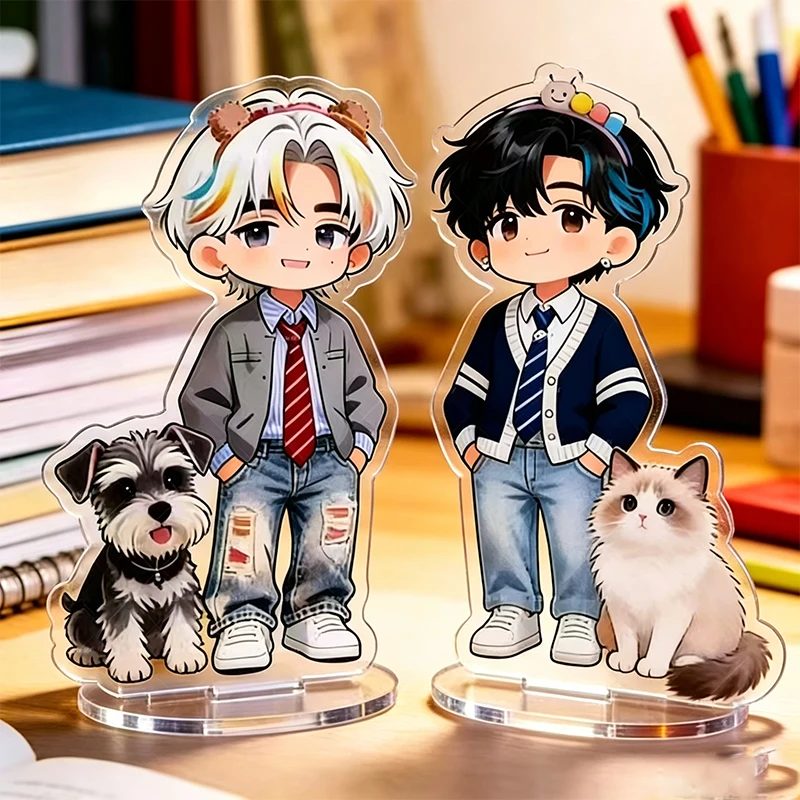 

Custom Your Own Photo Acrylic Stand Double Sided Personalized Cartoon Animal Print Holographic Picture Standee Keychain Gift