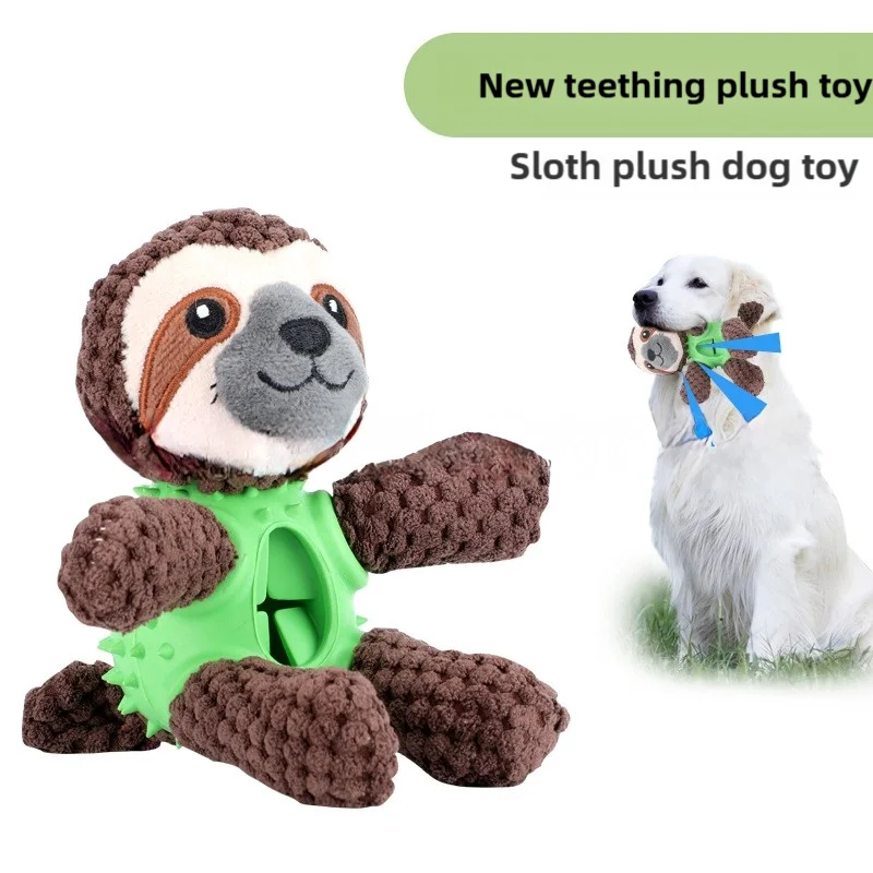 

Dog toy,sloth plush dog toys, puzzle toys, leak food toys, voice cleaning interactive companion toys, beef flavored grinding toy
